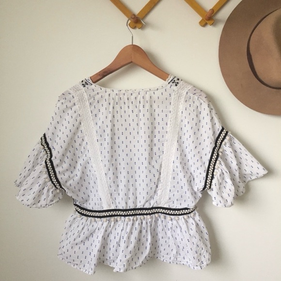 Zara | Boho Crop Top Cotton Embroidered - Picture 6 of 6